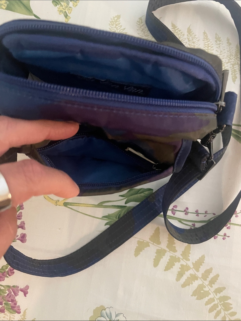 Lug Crossbody Utility Bag - Blue Camouflage - Picture 10 of 11